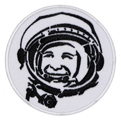 Gagarin-sowjetischer Pilot und Kosmonaut der erste Mann im Raum gesticktem Flecken